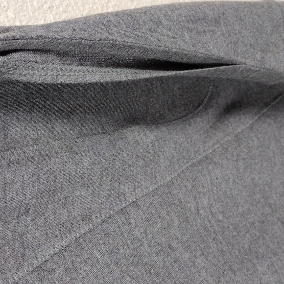 Soft Surroundings Gray Round Neck 1/4 Zip Short Sleeve Above Knee Shift Dress - Picture 5 of 13
